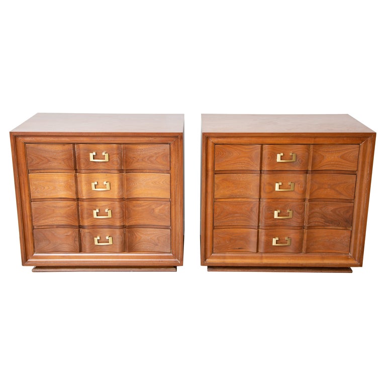 Pair of  Cerused Chest of Drawers, USA 1950 For Sale