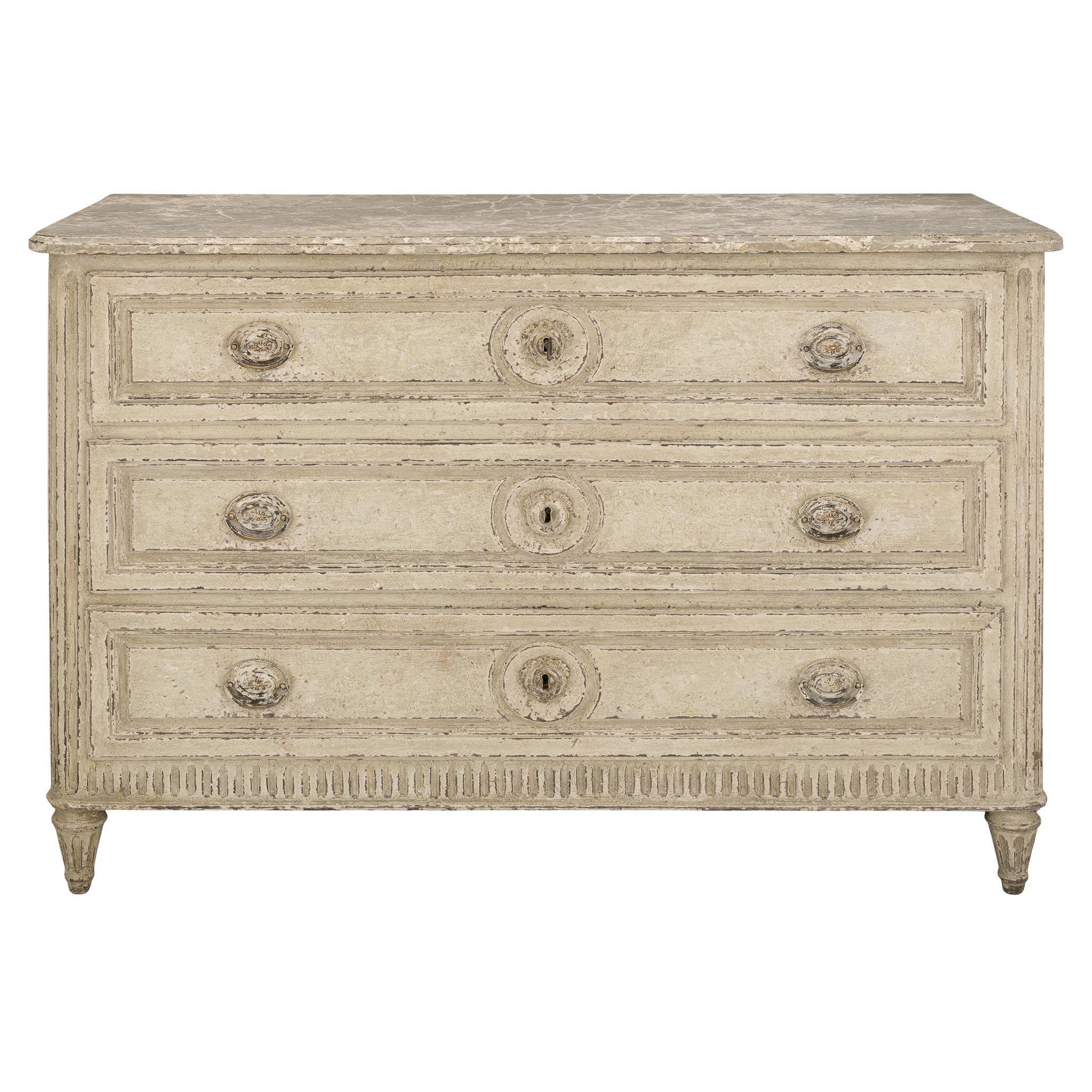 French 19th Century Louis XVI St. Patinated Commode