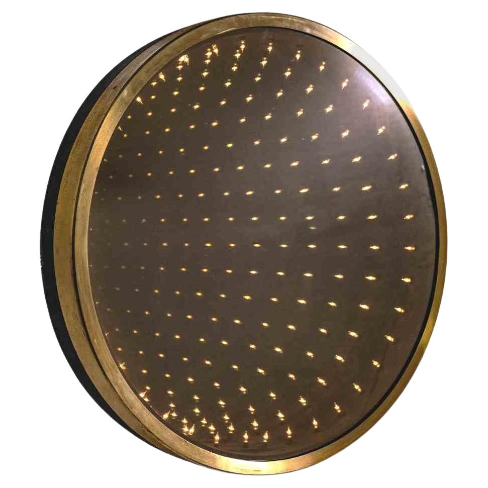 Vintage Infinity Mirror Side Table For Sale at 1stDibs