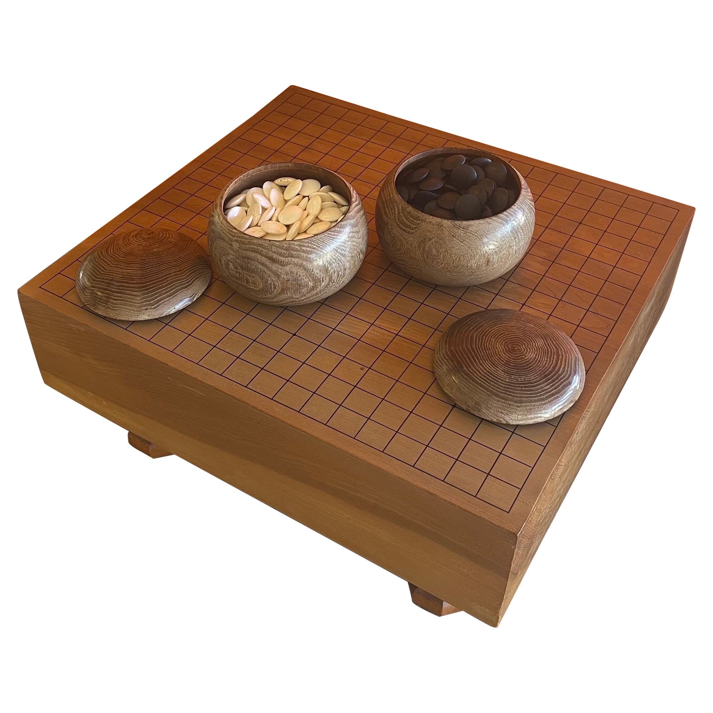 Vintage Chinese "Go" or ""Weiqi" Board and Game For Sale