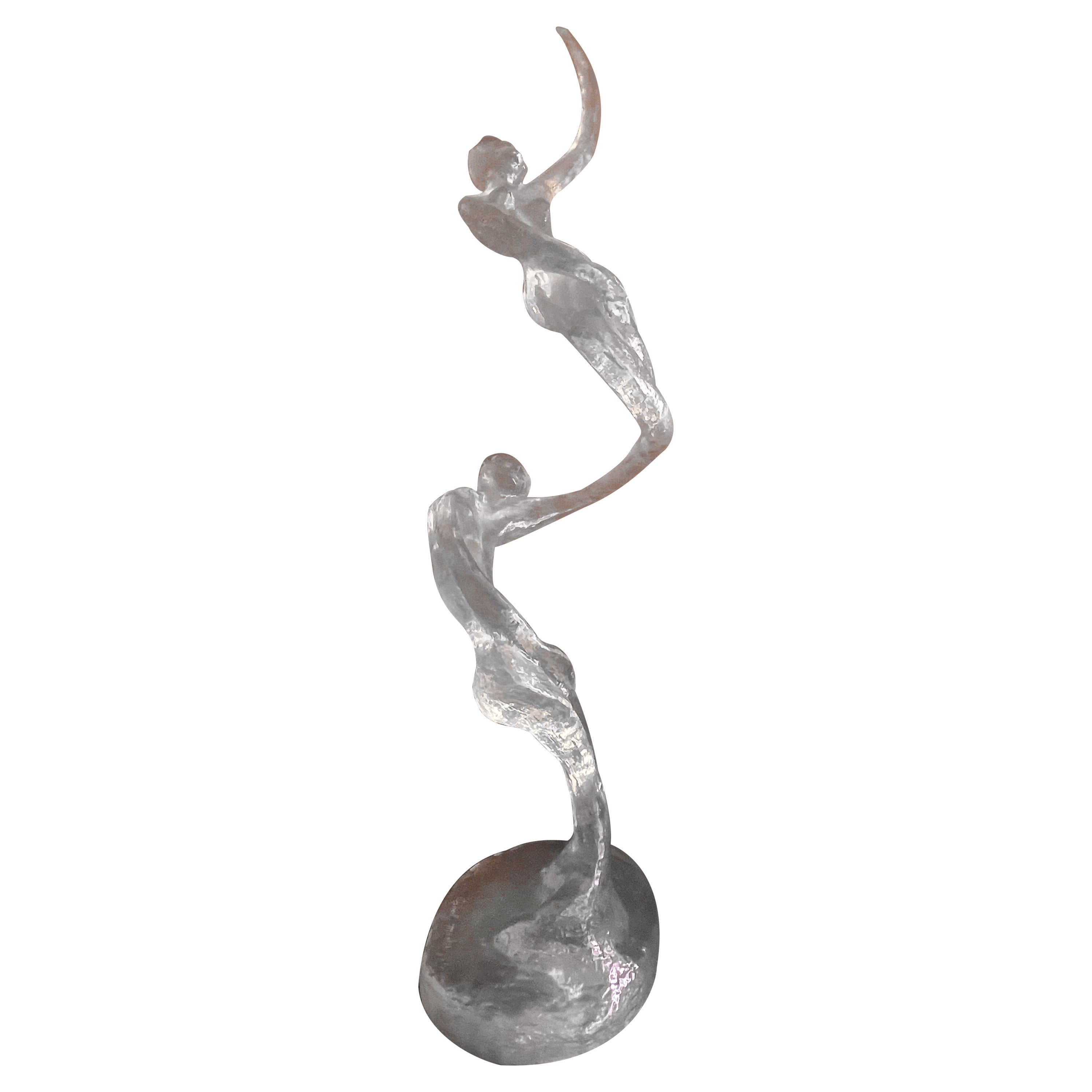 Mid-Century Figural Lucite Sculpture by Carol Marks For Sale