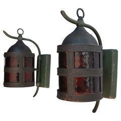 Pair of 1940's Outdoor Sconces