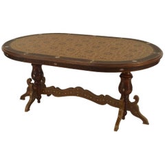 Middle Eastern Syrian Carved Fretwork Dining Table