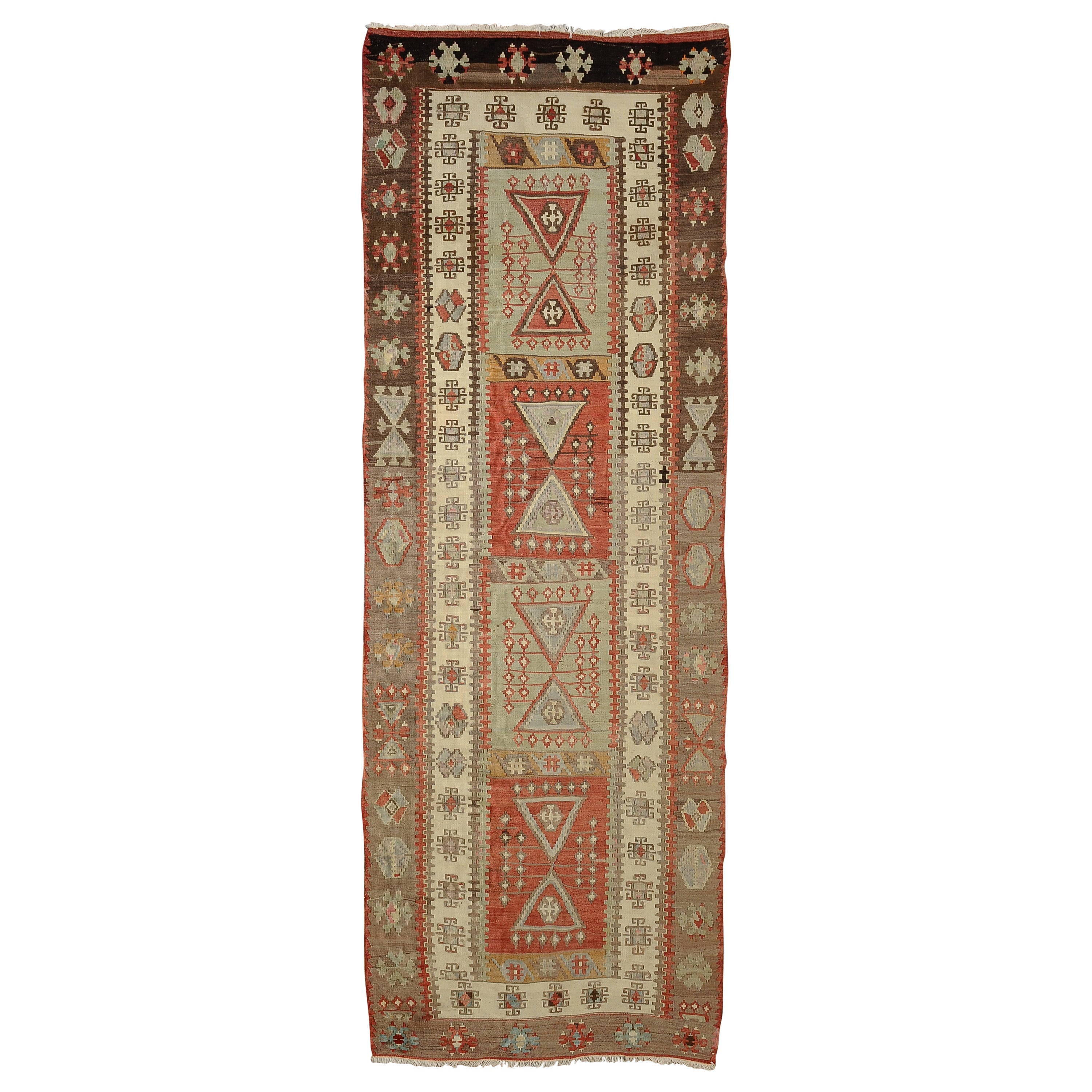 Tapis de couloir Kilim turc ancien Sivas