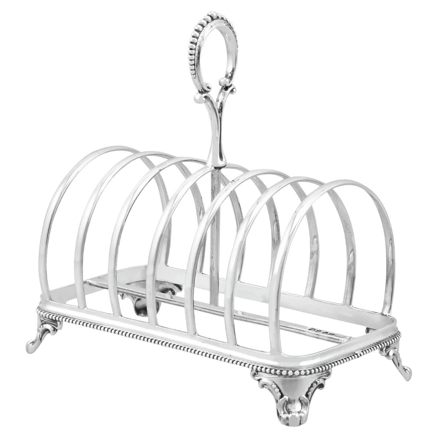Henry Wilkinson & Co Antique Victorian Sterling Silver Toast Rack