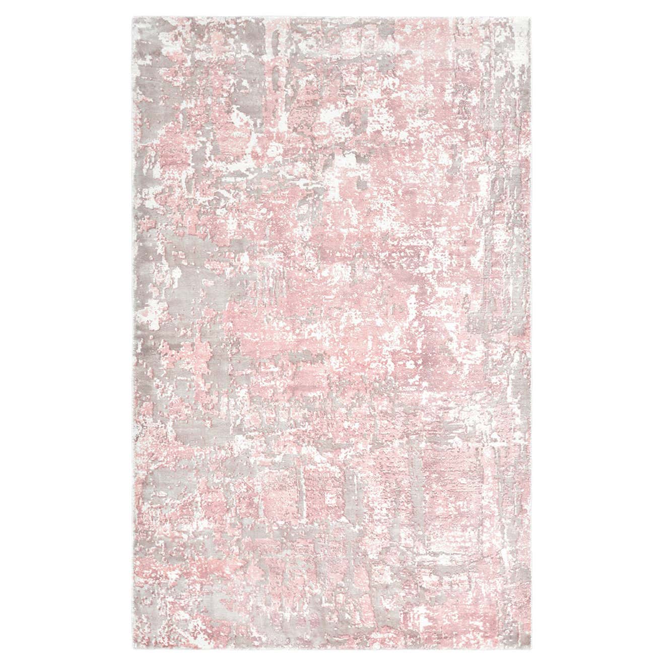 Solo Rugs Blush Contemporary Abstract Handmade Area Rug Pink For Sale ...