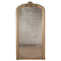 Antique Heavily Foxed Overmantle Mirror