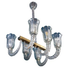 Imposing Art Deco Chandelier by Barovier & Toso