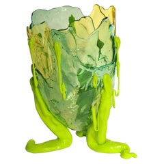 Contemporary Gaetano Pesce Clear Special XL Vase Resin Yellow, Lime, Turquoise