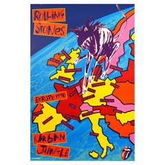 Original Vintage Music Concert Poster Rolling Stones Urban Jungle Europe Tour