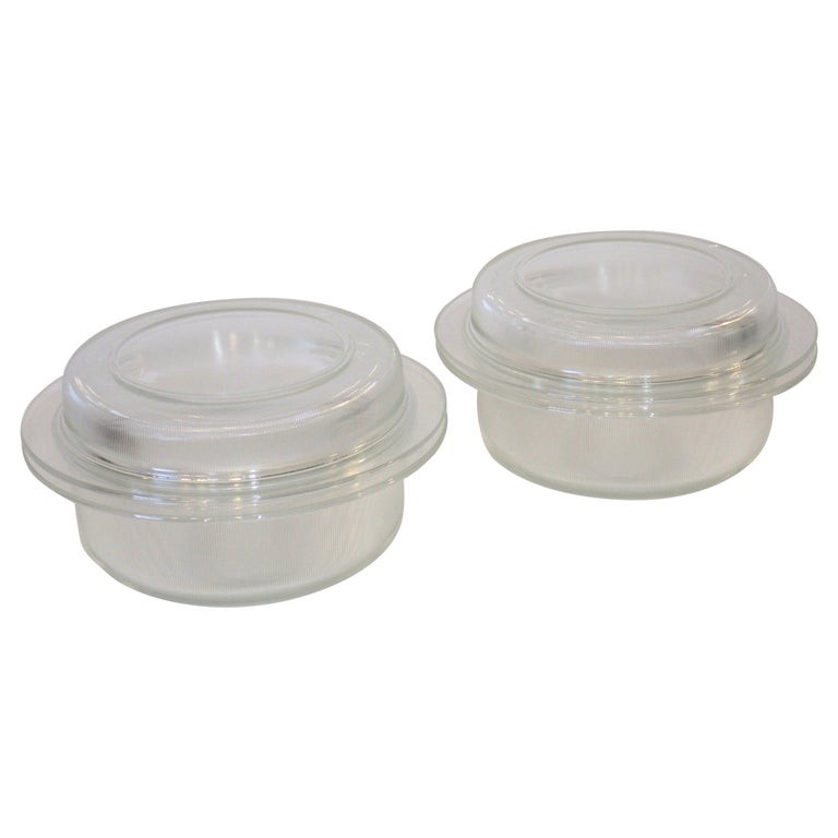 Heller 3 Quart Glass Bakeware with Lids by L and M Vignelli For Sale at 1stDibs l&m vignelli