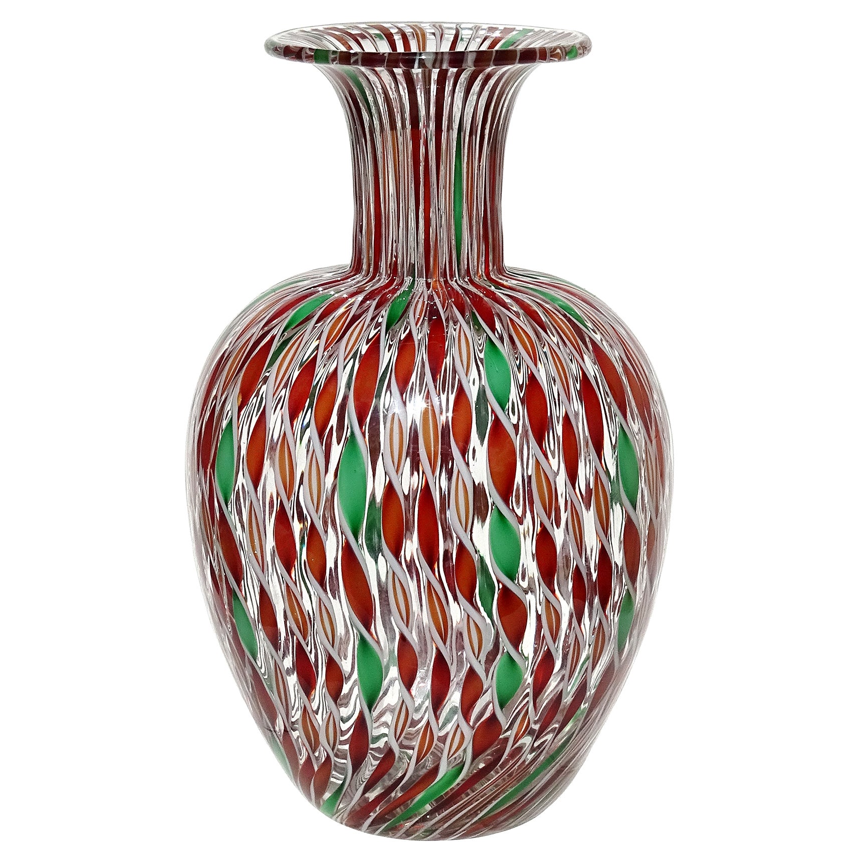 Home Décor Vases Home & Living Vintage Bud Vase Decorative Green Stripe ...