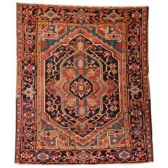 Vintage Heriz Square Rug