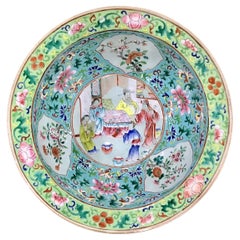 Antique Chinese Export Famille Verte Porcelain Bowl