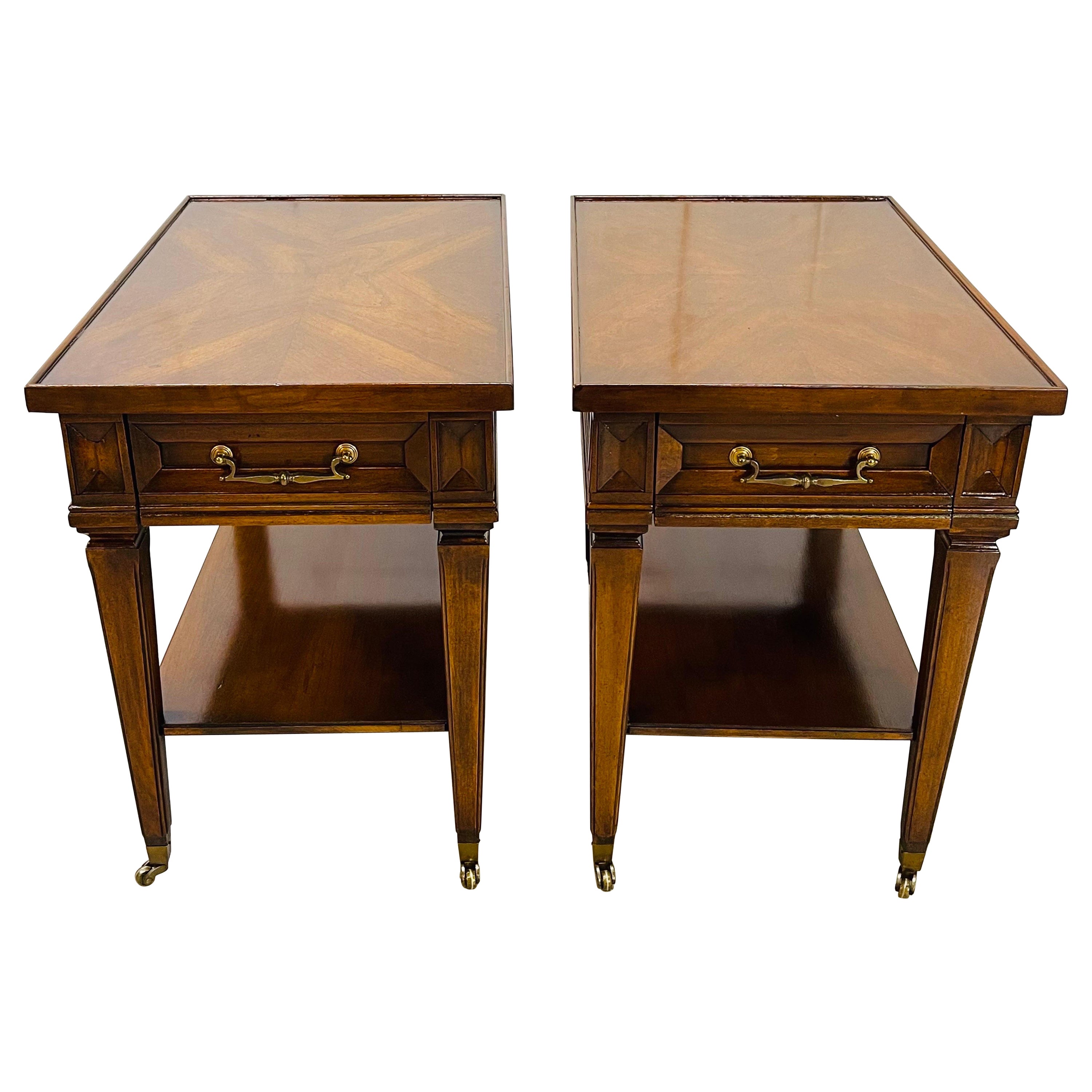 1960s Brandt Mahogany Side Tables, Pair For Sale