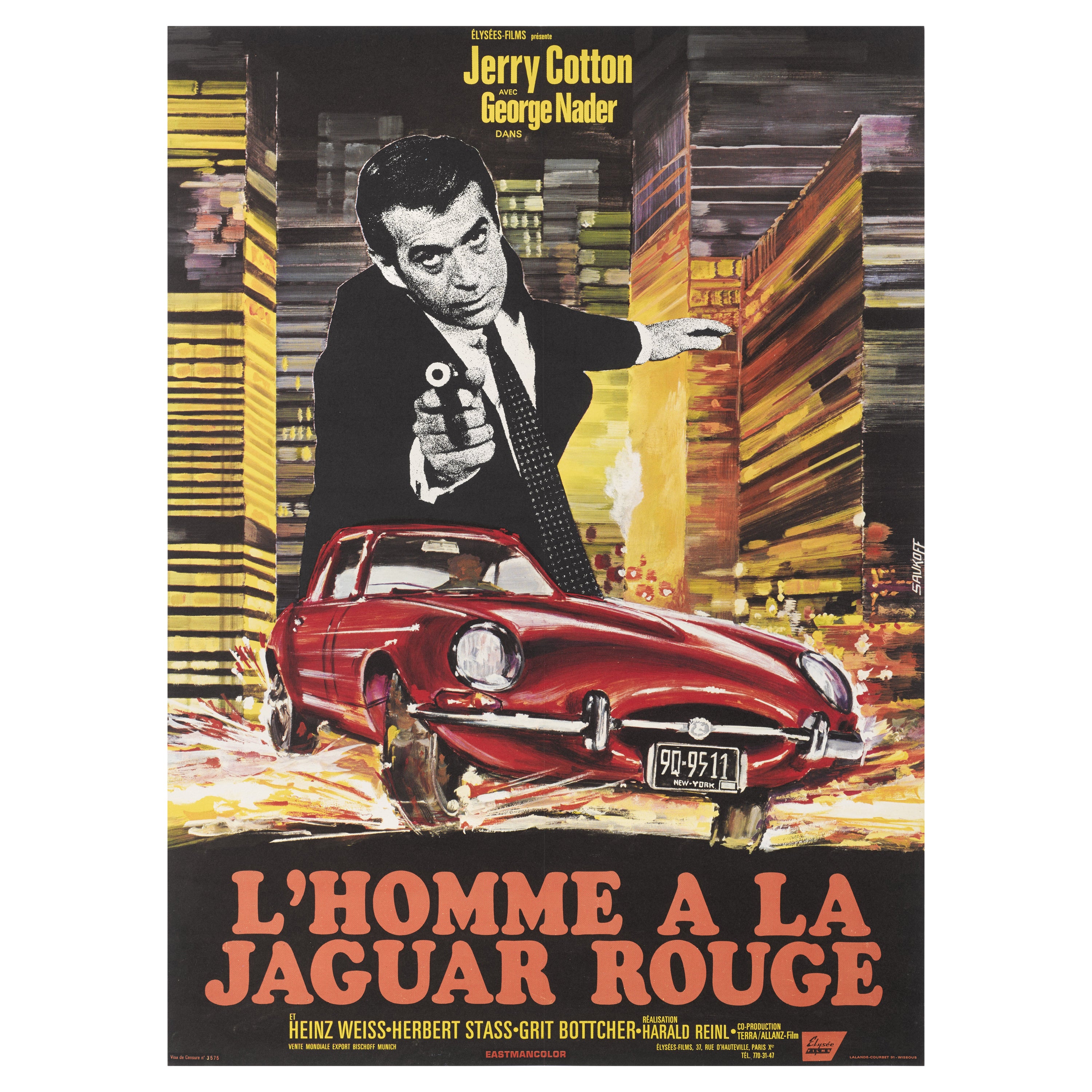 Der Tod Im Roten Jaguar / L' Homme A LA Jaguar Rouge For Sale
