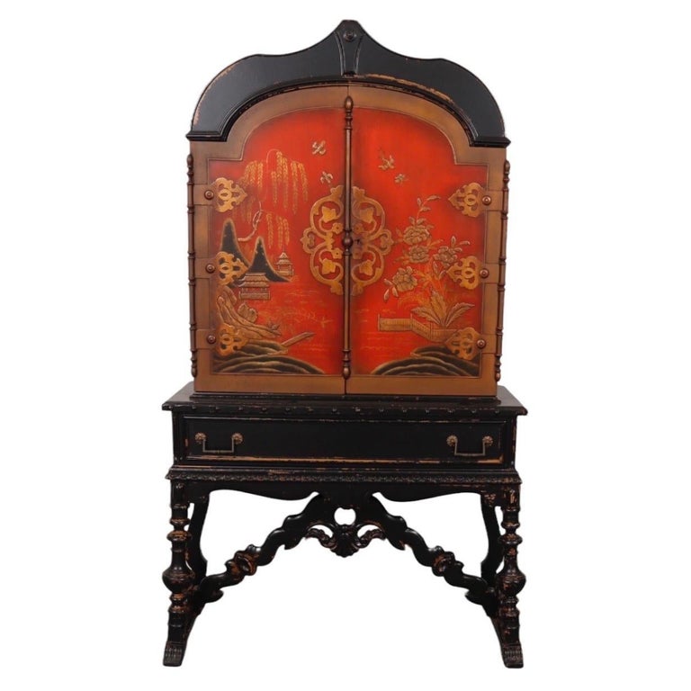 Berkey & Gay Chinoiserie Cabinet For Sale