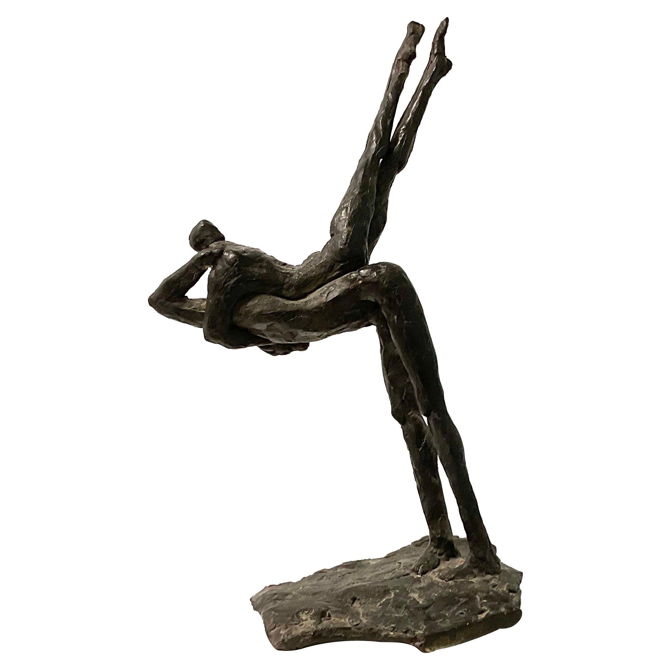 David L Deming Abstract Bronze Sculpture, Circa 1970’s