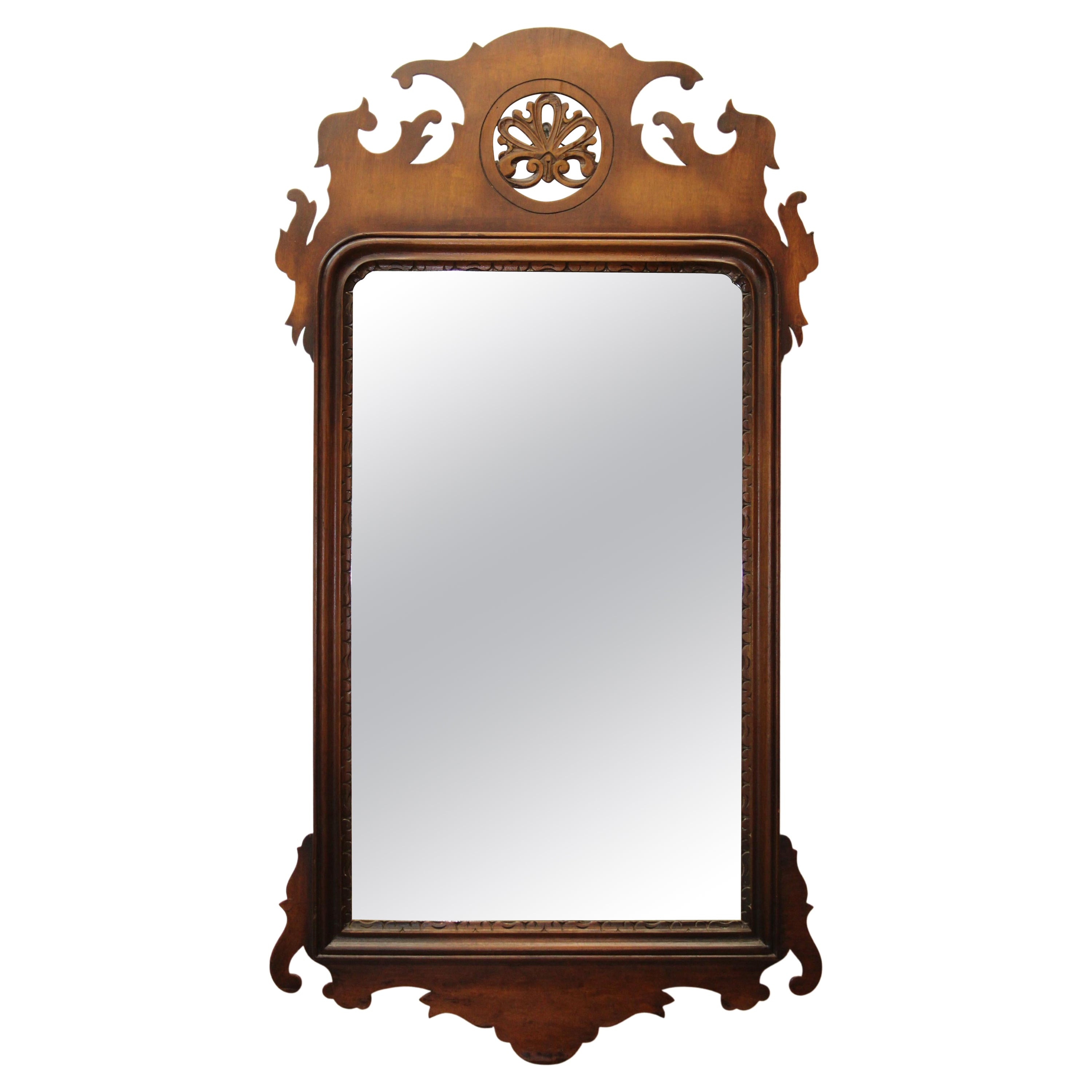 Federal Style Walnut Mirror For Sale