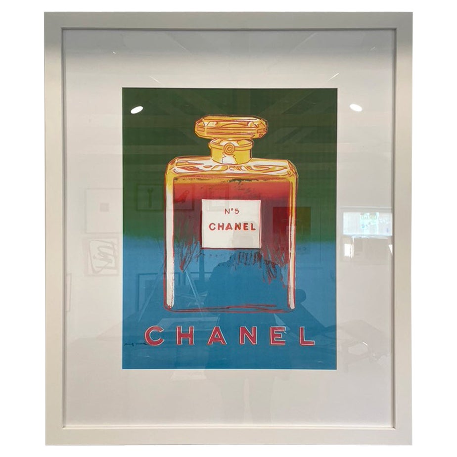 Framed Andy Warhol Vintage Chanel Poster, Circa 1997