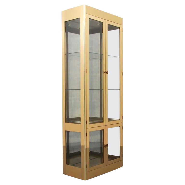 MidCentury Modern Mastercraft Brass Vitrine at 1stDibs