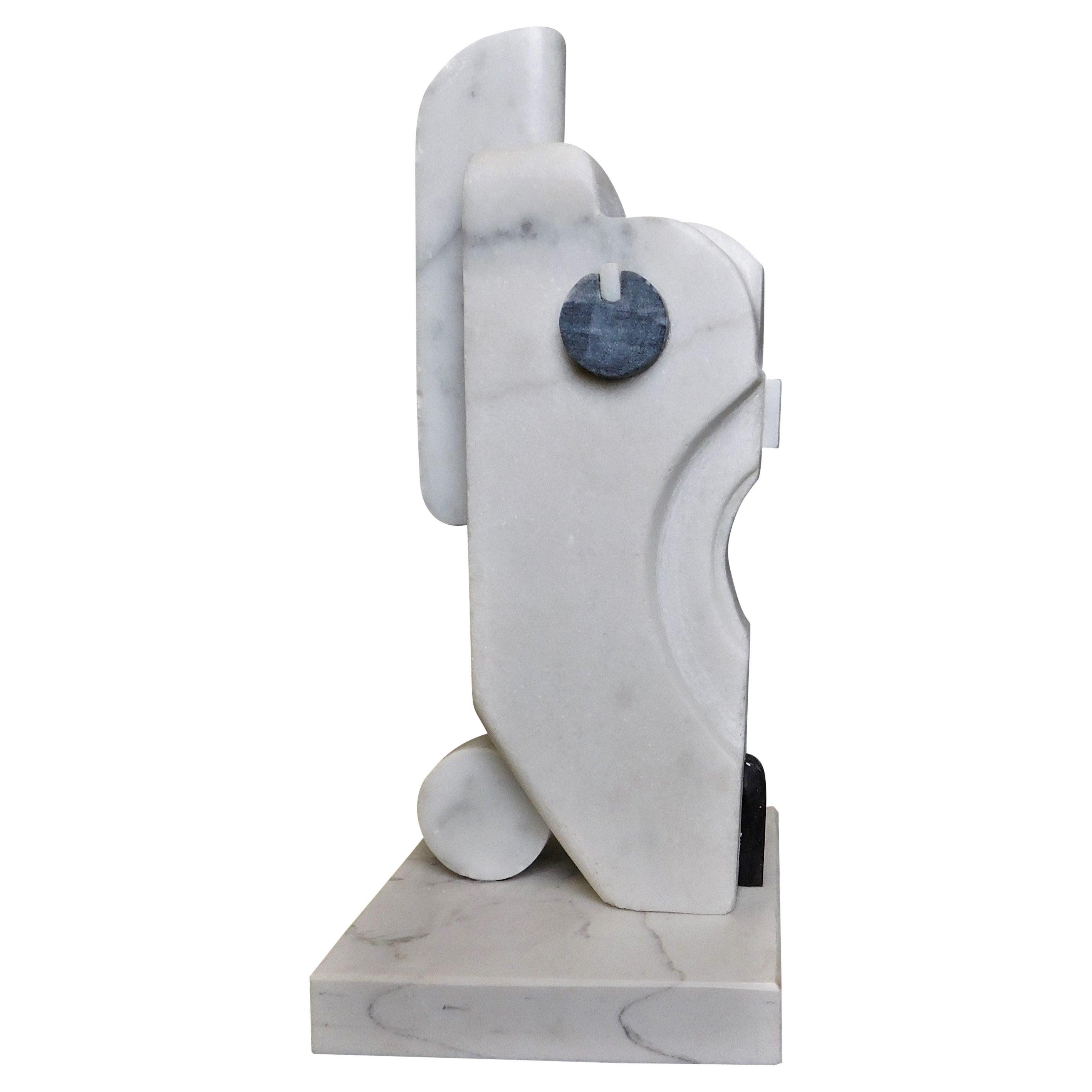 Czeslaw Budny Signed Modern Abstract Constructivist Marble Sculpture Base