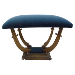 Hollywood Regency Bronzed Iron Saber oder Sword Bench