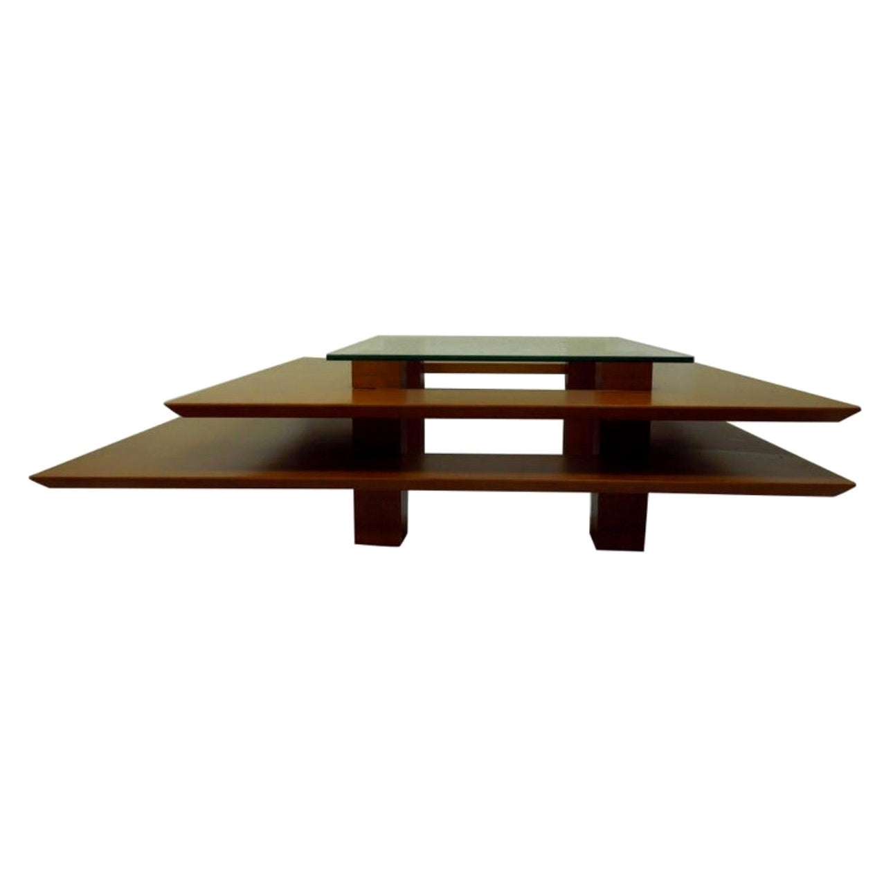 Clemmer Heidsieck Three-Tier 1990s French Modern Coffee Table For Sale