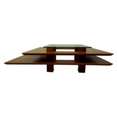 Clemmer Heidsieck Three-Tier 1990s French Modern Coffee Table