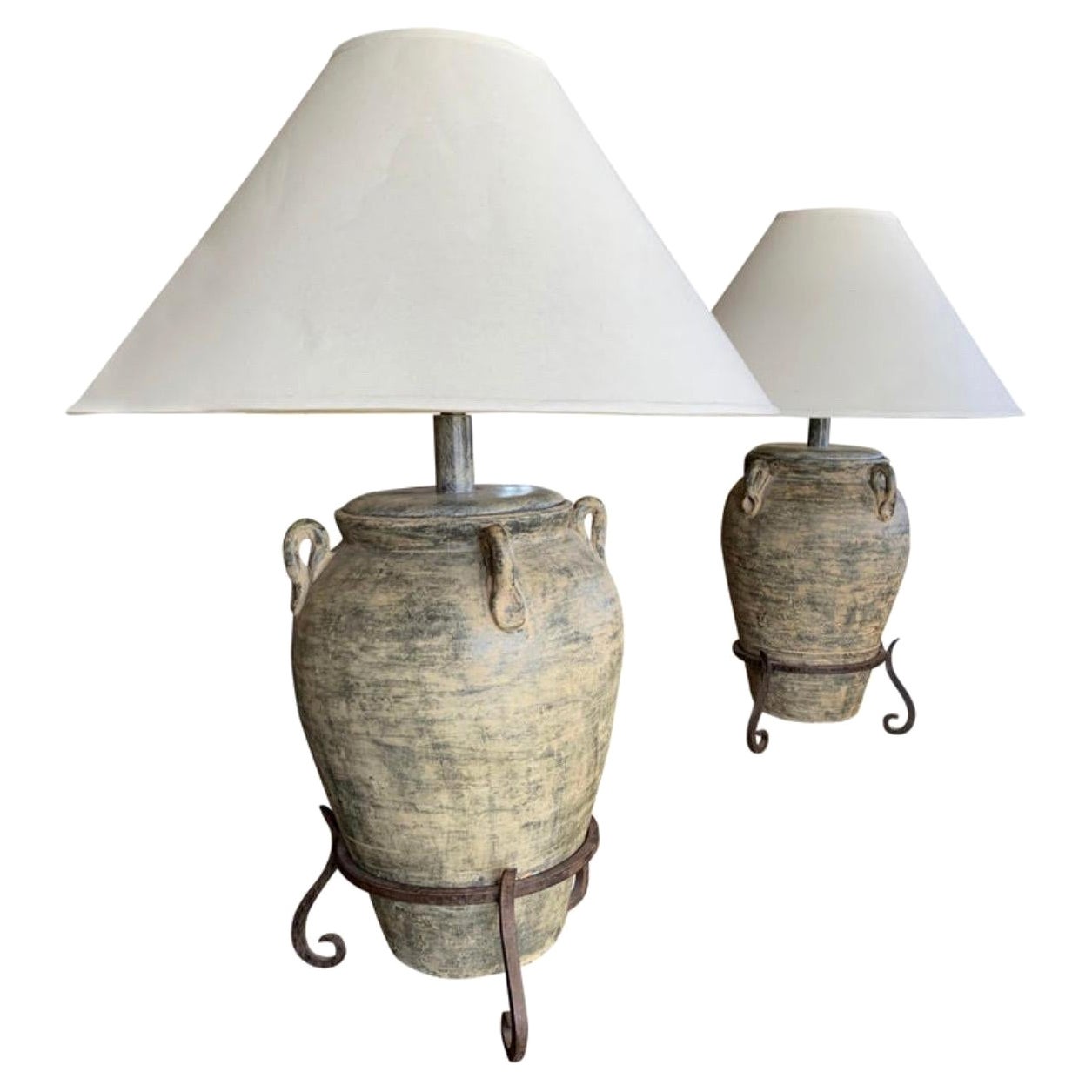 Steve Chase Modern Design of Antique Urn Lamps For Sale