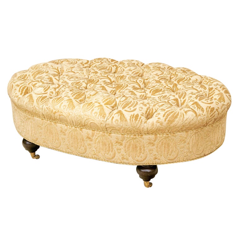 Large Oval Ottoman For Sale at 1stDibs