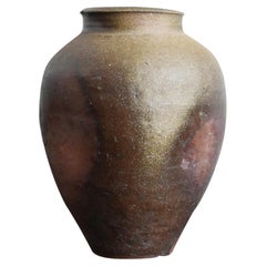 Japanese Antique Pottery Jar 1500-1572 / Beautiful Vase'Tokoname' / MINGEI