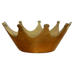 Vintage Bronze Crown Ashtray