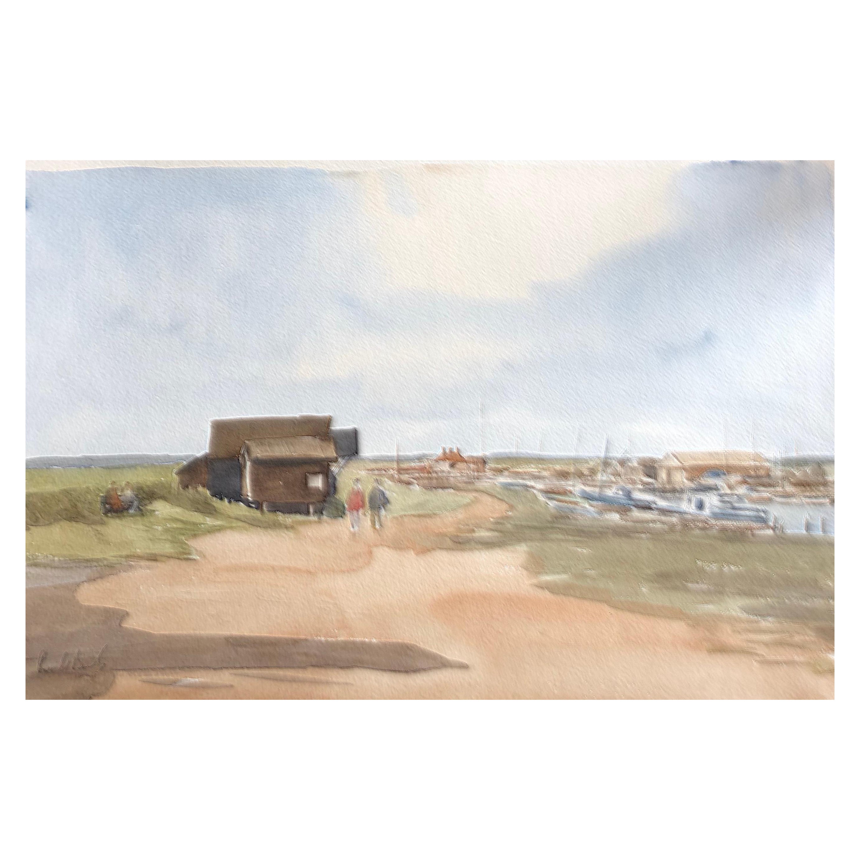 Walberswick Suffolk Signed Original British Watercolour Painting