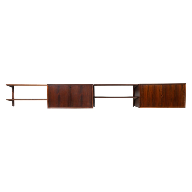Vintage Danish Rosewood Modular Wall Unit by Poul Cadovius for Cado, 1960s For Sale