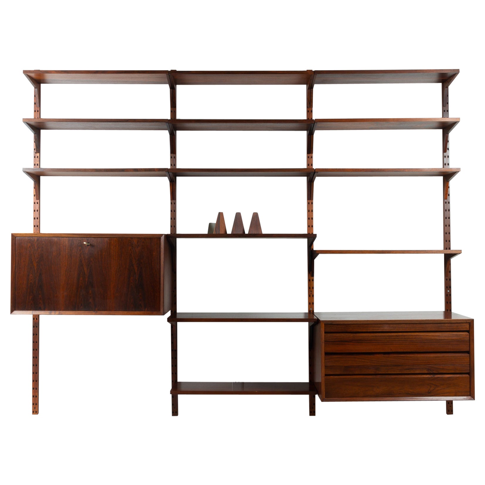 Vintage Danish Rosewood Modular Wall Unit by Poul Cadovius for Cado 1960s