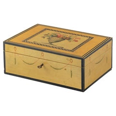 19th Century French Louis XVI Style Hand Painted Wooden Box