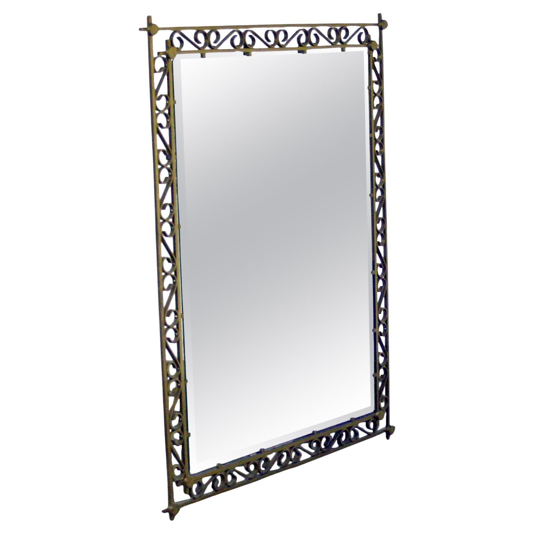 20th Century Heavy Brass Mirror