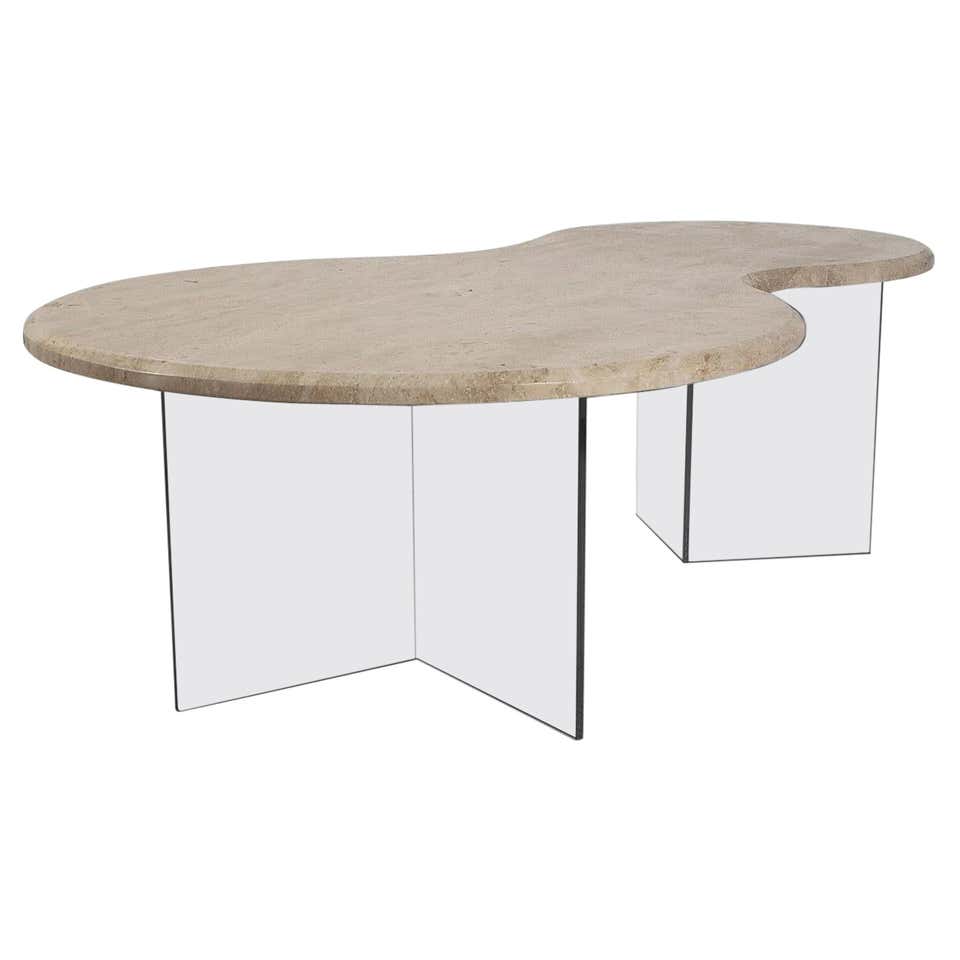 Travertine Marble Cocktail Table at 1stDibs