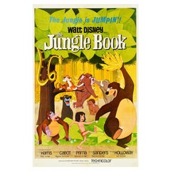 Original Vintage Film Poster The Jungle Book Walt Disney Mowgli Animated Film
