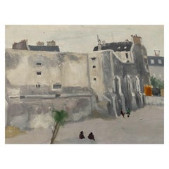 Genevieve Zondervan '1922-2013' French Oil Painting, Old City Buildings & Figs