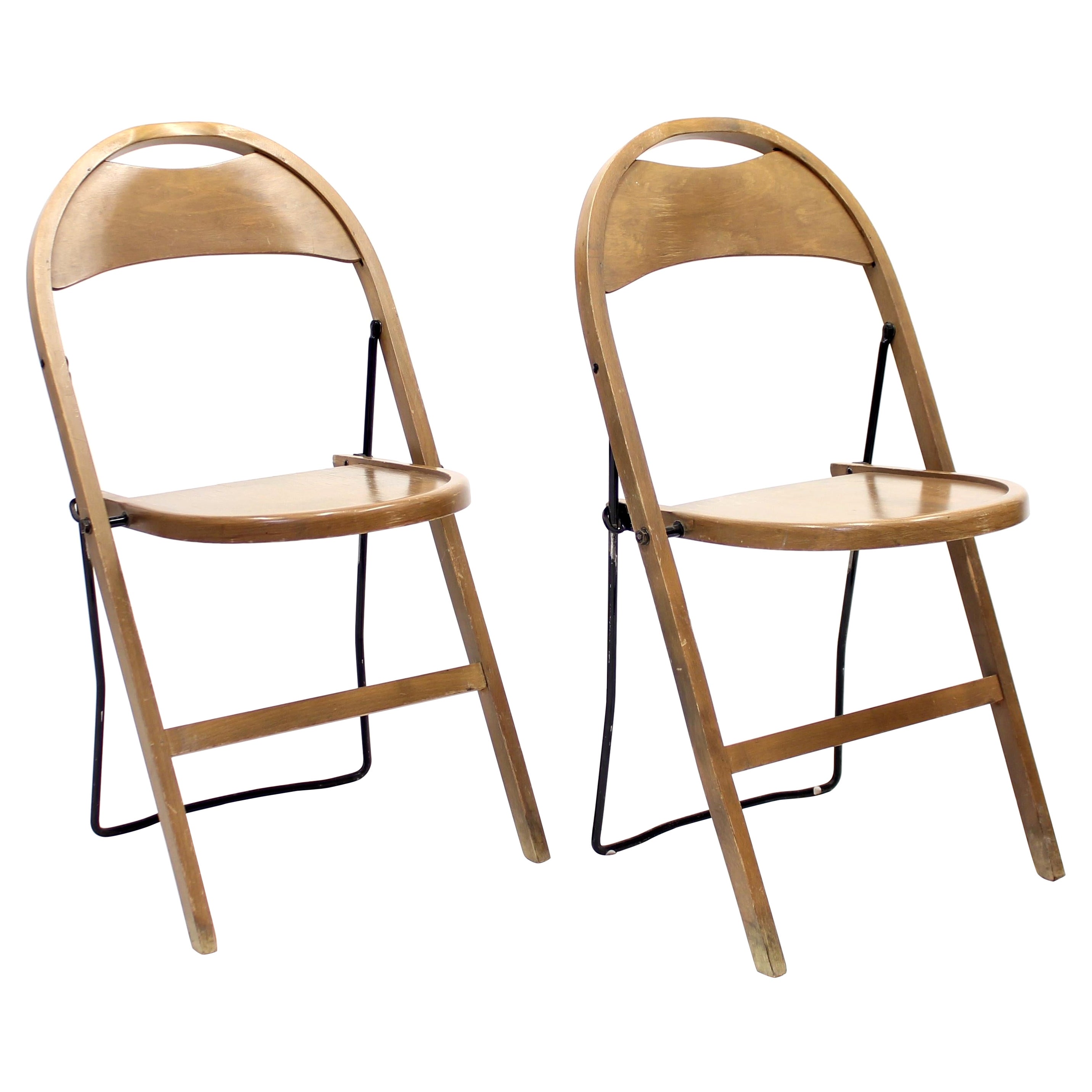 C.A Buffington, Pair of Swedish Folding Chairs, Gemla, 1950s