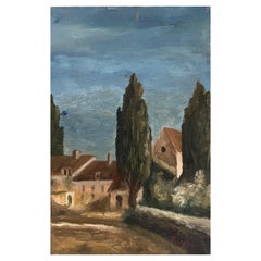 Signed French Post-Impressionist Oil, Provencal Landscape