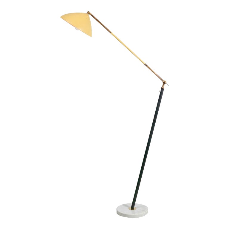 Stilux Adjustable Floor Lamp in Yellow, Italy, 1960