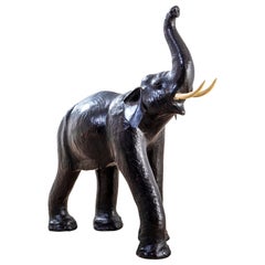 20th Century Italian Sculpture Elephant in Papier Mache and Faux Leather