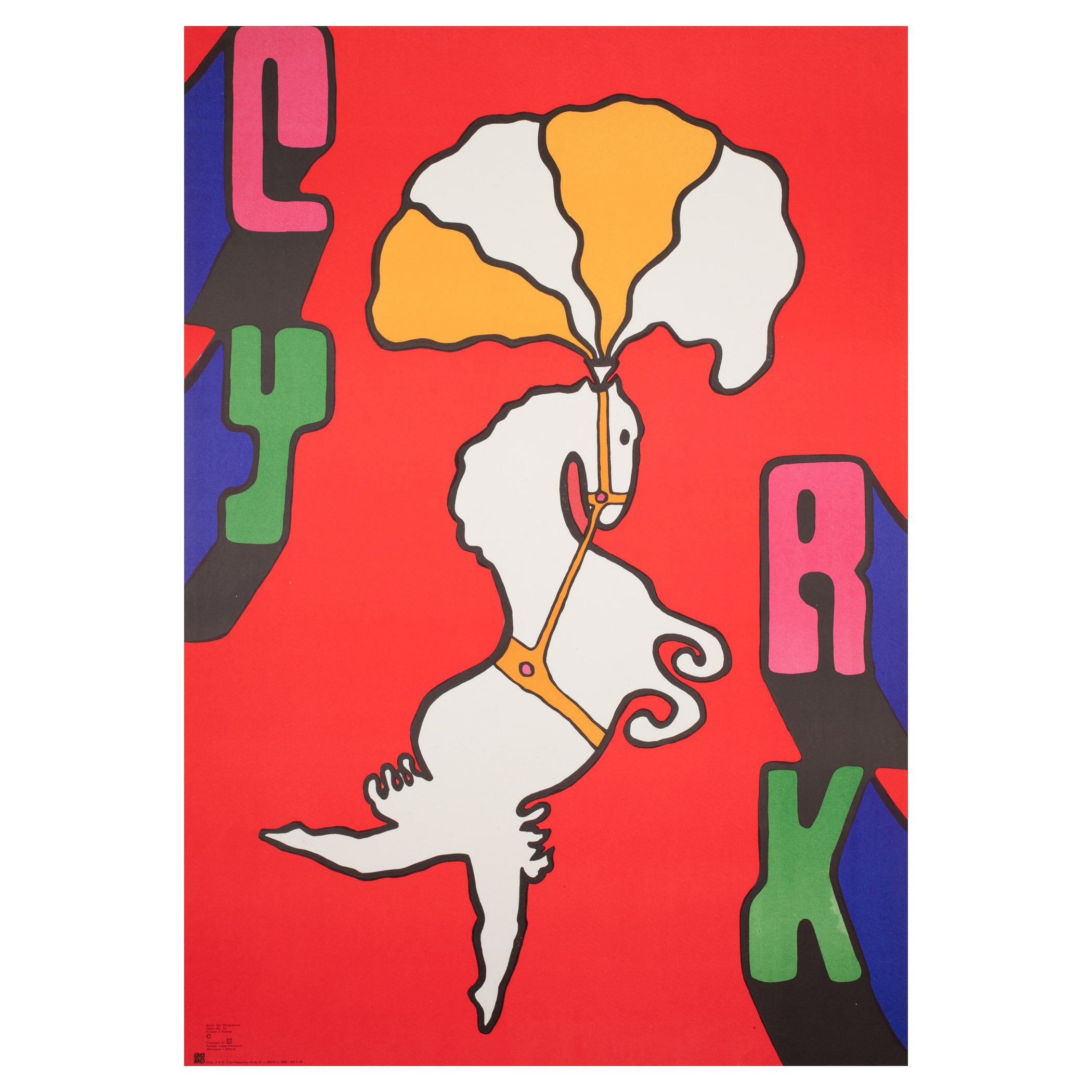 Cyrk Ballet Horse R1979 Polish Circus Poster, Mlodozeniec