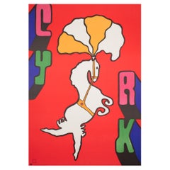 Affiche polonaise d'un cirque, cheval de ballet Cyrk R1979, Mlodozeniec