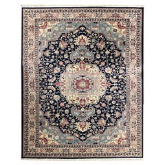 Over Size Rug Traditional Carpet Grey Blue Rug Handmade Oriental Wool Area Rug 