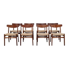 Vintage Hans Wegner CH23 Side Chairs:: Set of 8