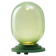 Green Stratos Capsule Table Light by Dechem Studio